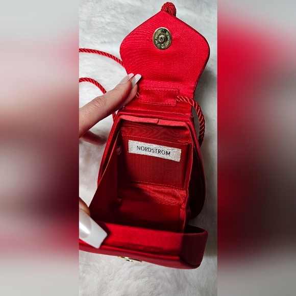 NORDSTROM Ruby Satin Tassle Mini Shoulder Bag - Picture 3 of 5